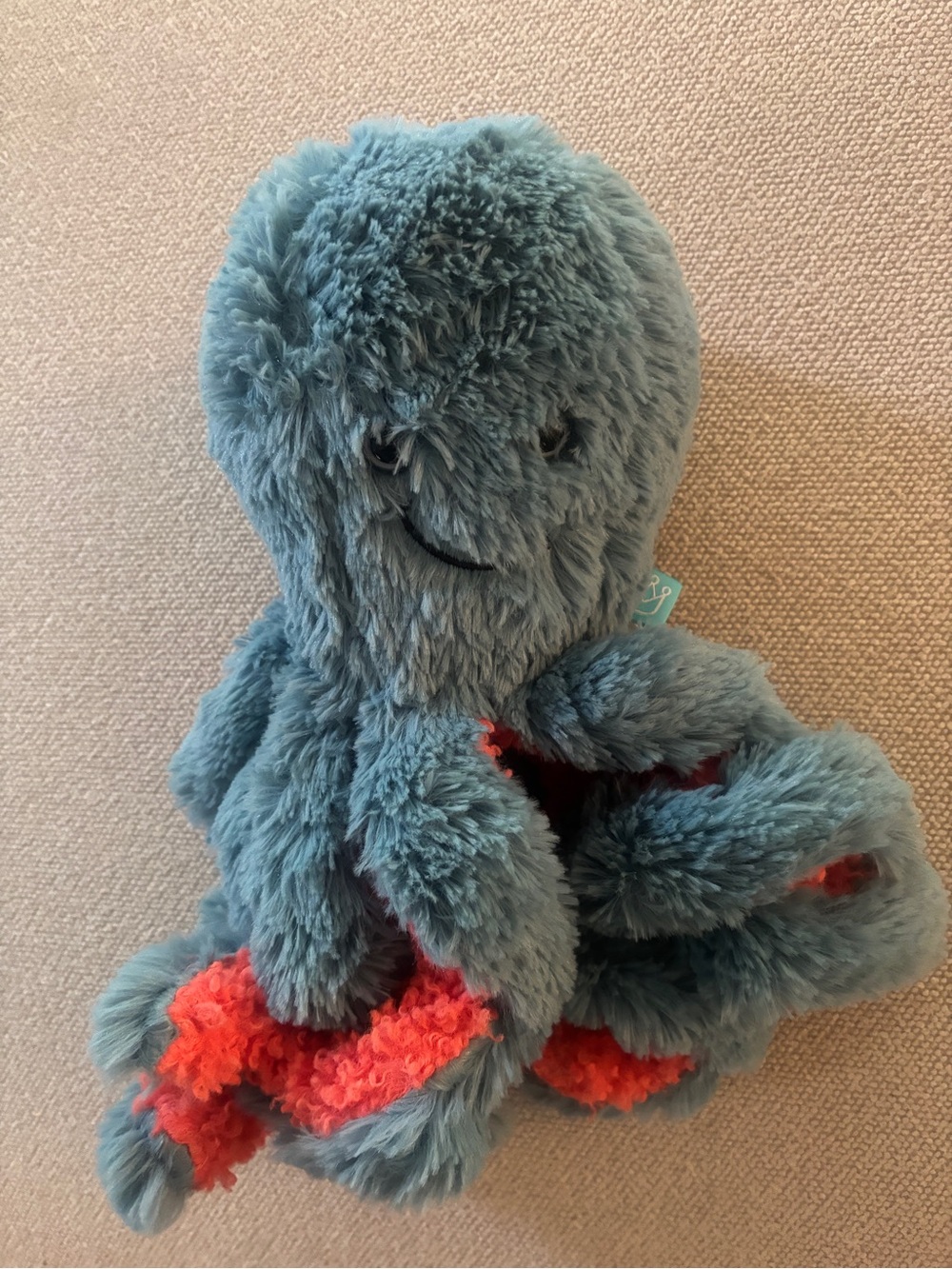 Manhattan Toy Octopus Stuffed Animal Stuffy Toy Blue and Orange